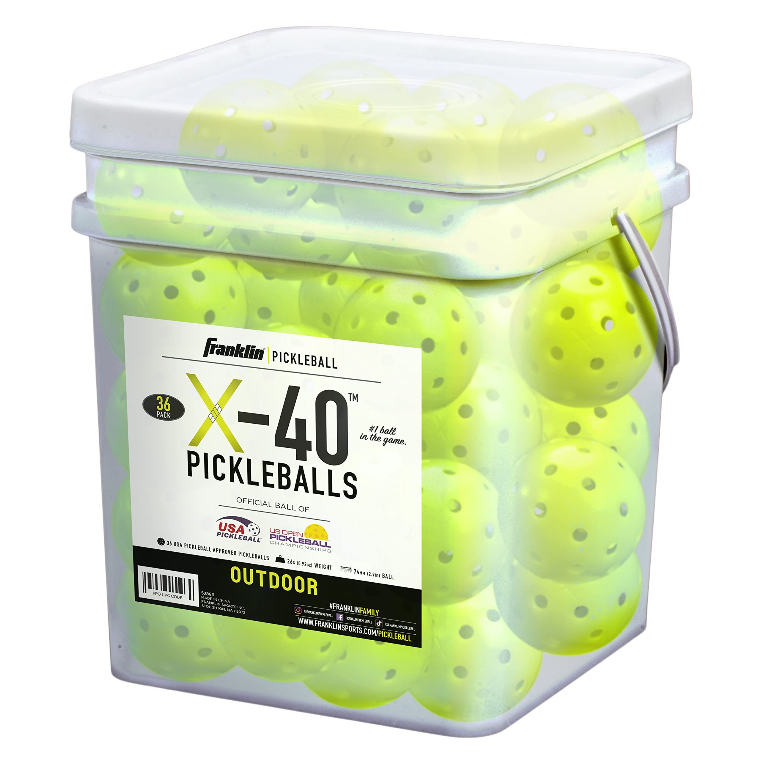X-40 Yellow Outdoor Pickleballs