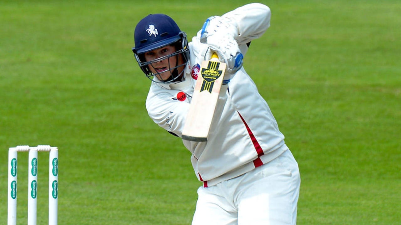 Sam Northeast gets forward to drive, Northants v Kent, County Championship, Division Two, Northampton, May 15, 2016