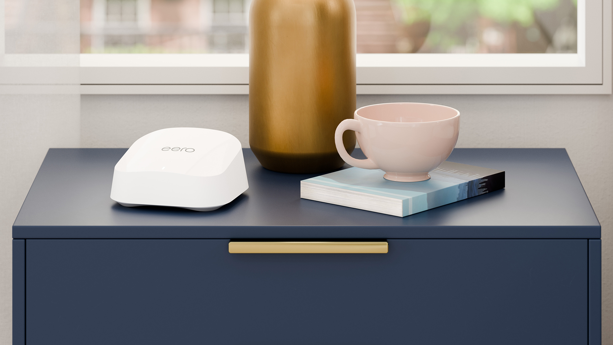 side table with network