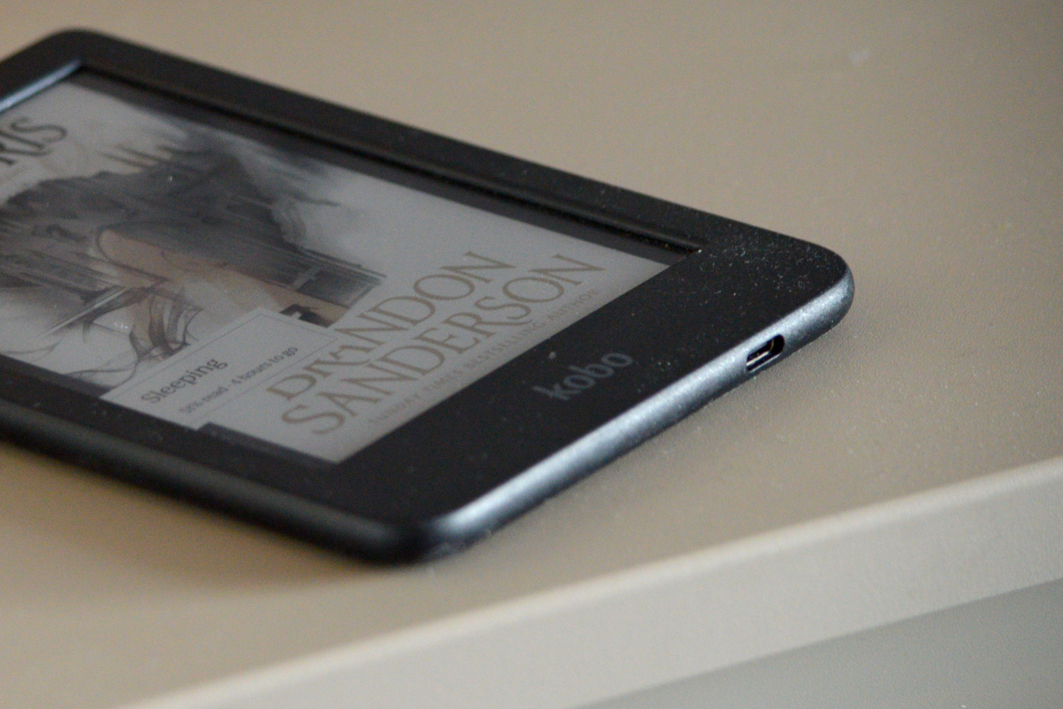 The bottom of the Kobo Clara Colour, and the USB-C port.