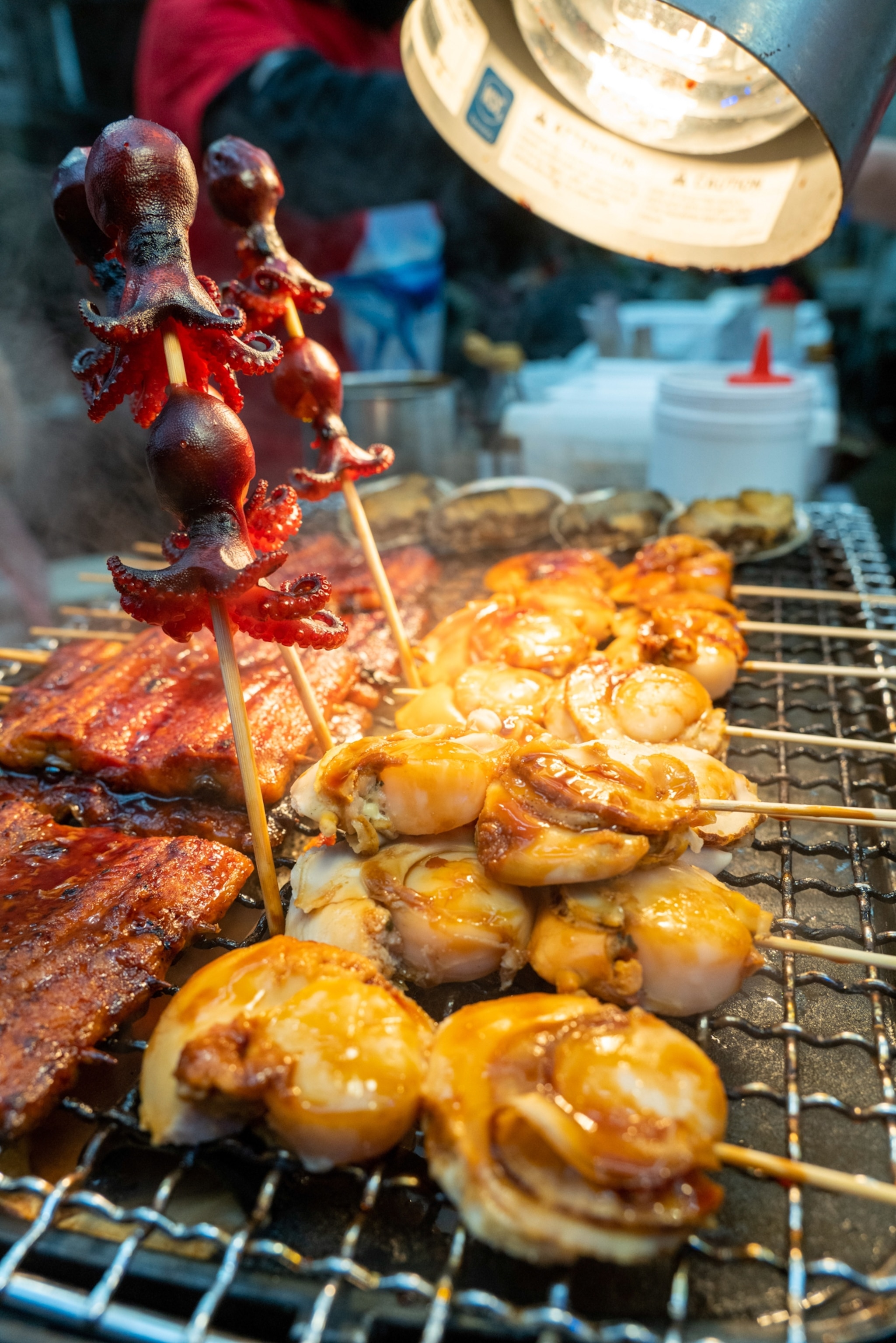 A close up of a variety of meats different shapes.