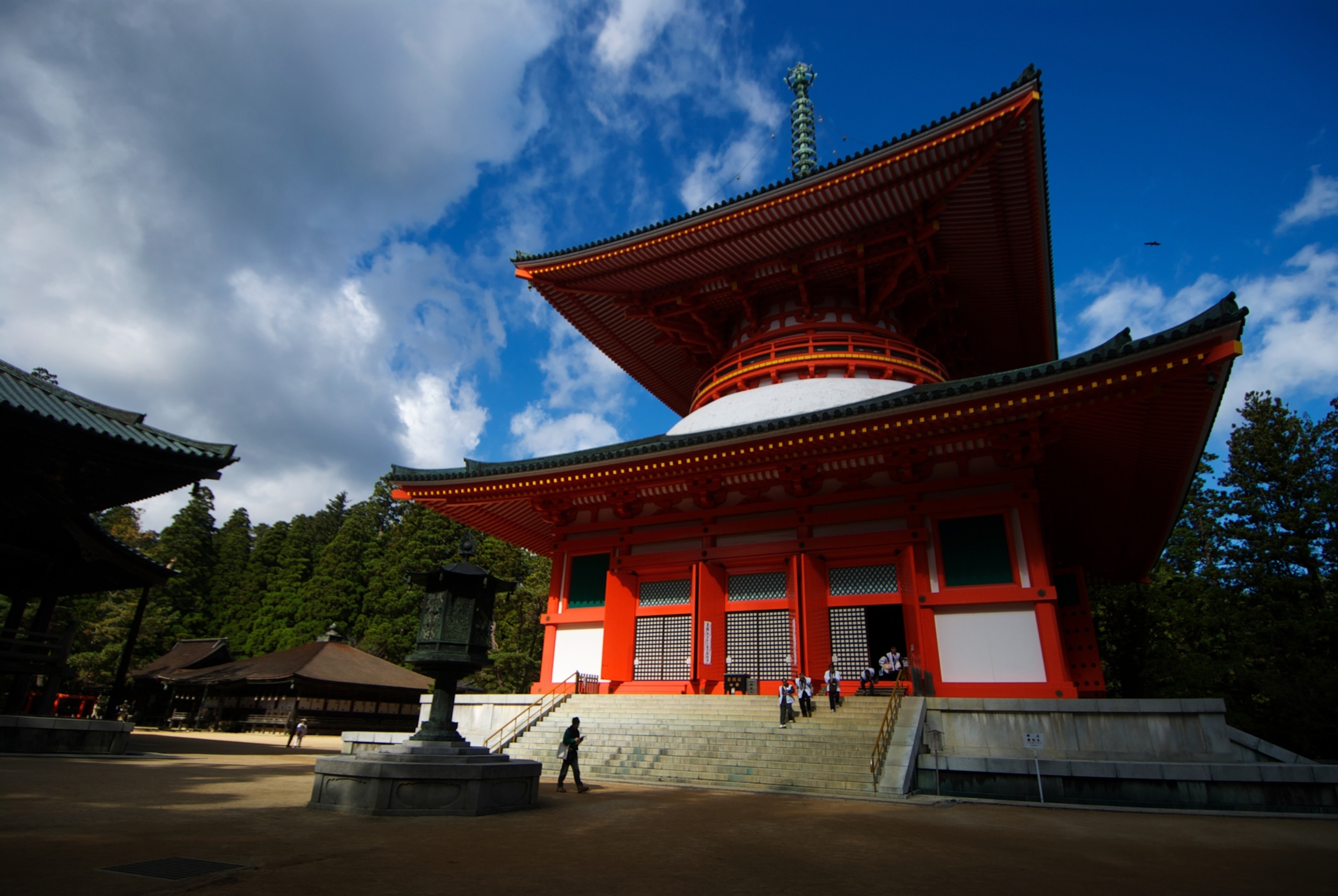 A building with a sloping roof and tile.