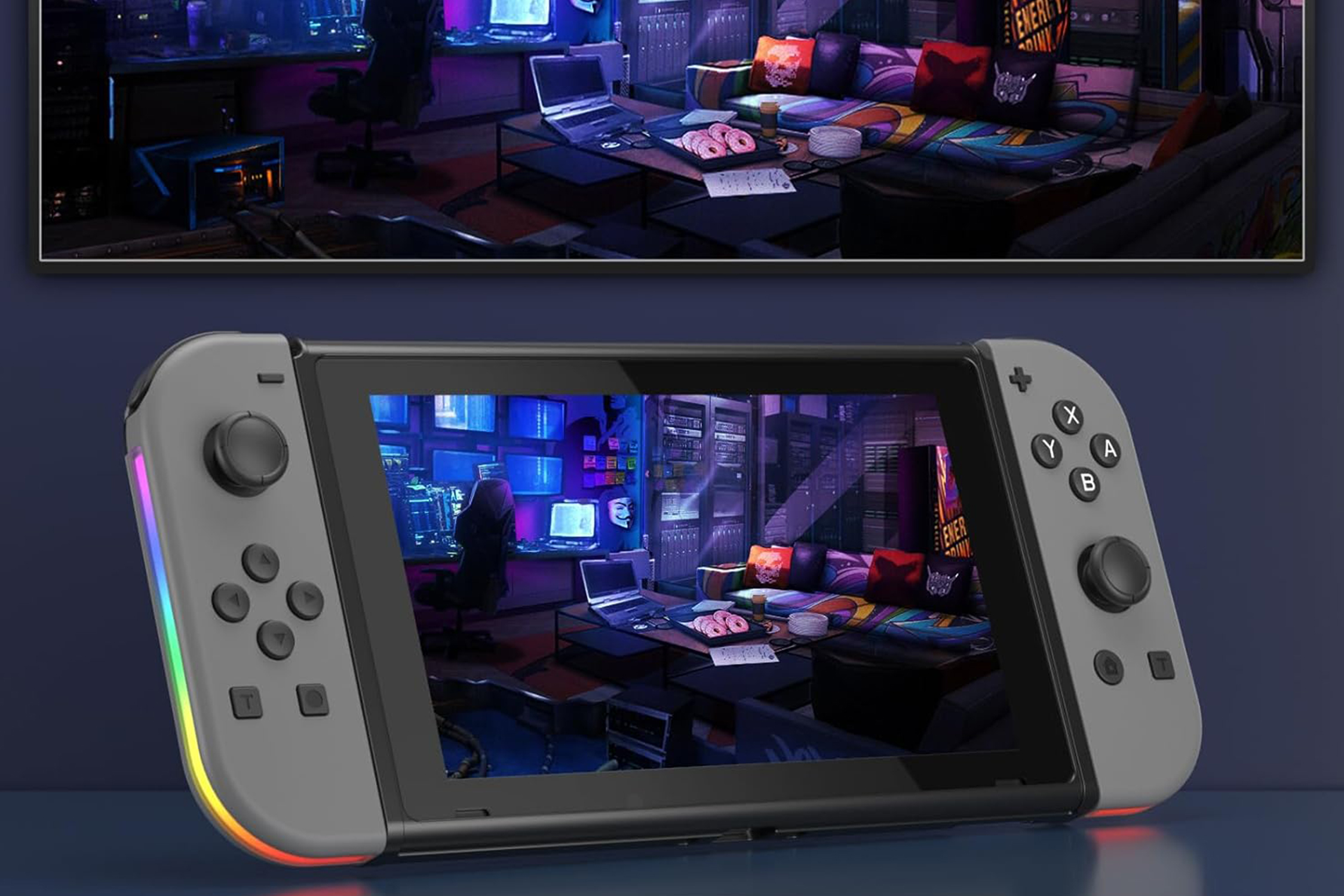 Header image for light-up wireless Nintendo Switch controllers Stack Commerce sponsored deal