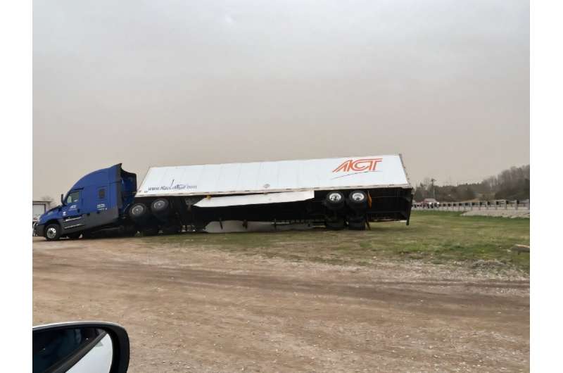 This March 15, 2025,image released by the Missouri State Highway Patrol shows severe weather damage in Missouri At least 14 people were dead and dozens injured after violent tornadoes swept across the central US, officials said March 15. The Missouri State Highway Patrol confirmed 11 This March 15, 2025,image released by the Missouri State Highway Patrol shows severe weather damage in Missouri