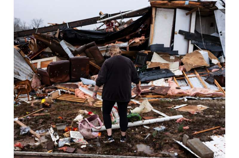 Violent storms destroyed homes including here in Missouri. Violent storms destroyed homes including here in Missouri