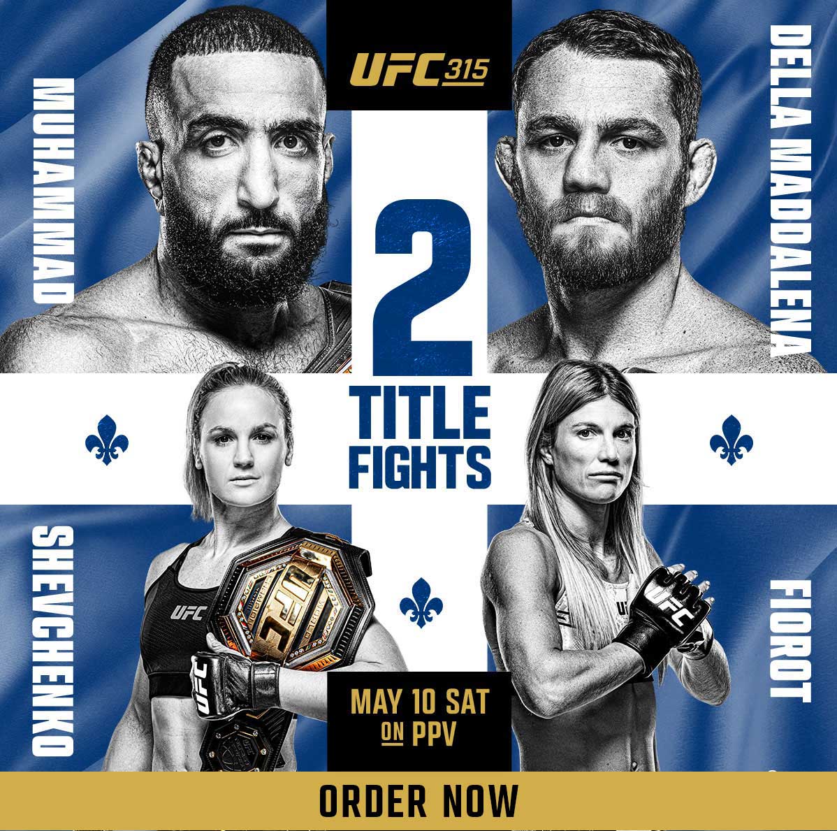 Order UFC 315: Muhammad vs Della Maddalena Now
