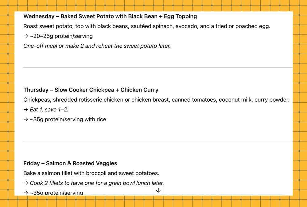 meal plan