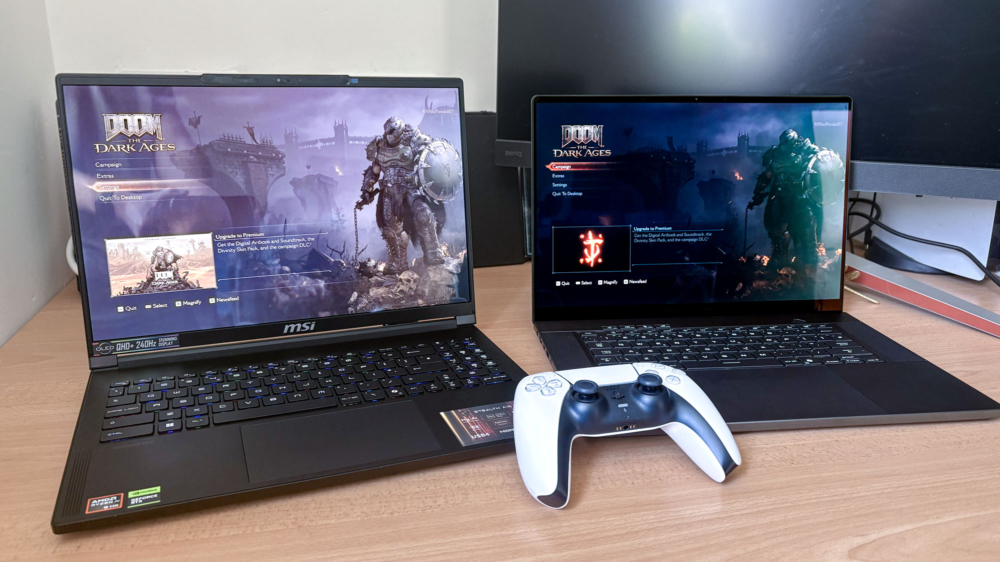 Doom: The Dark Ages running on RTX 50-series gaming laptops