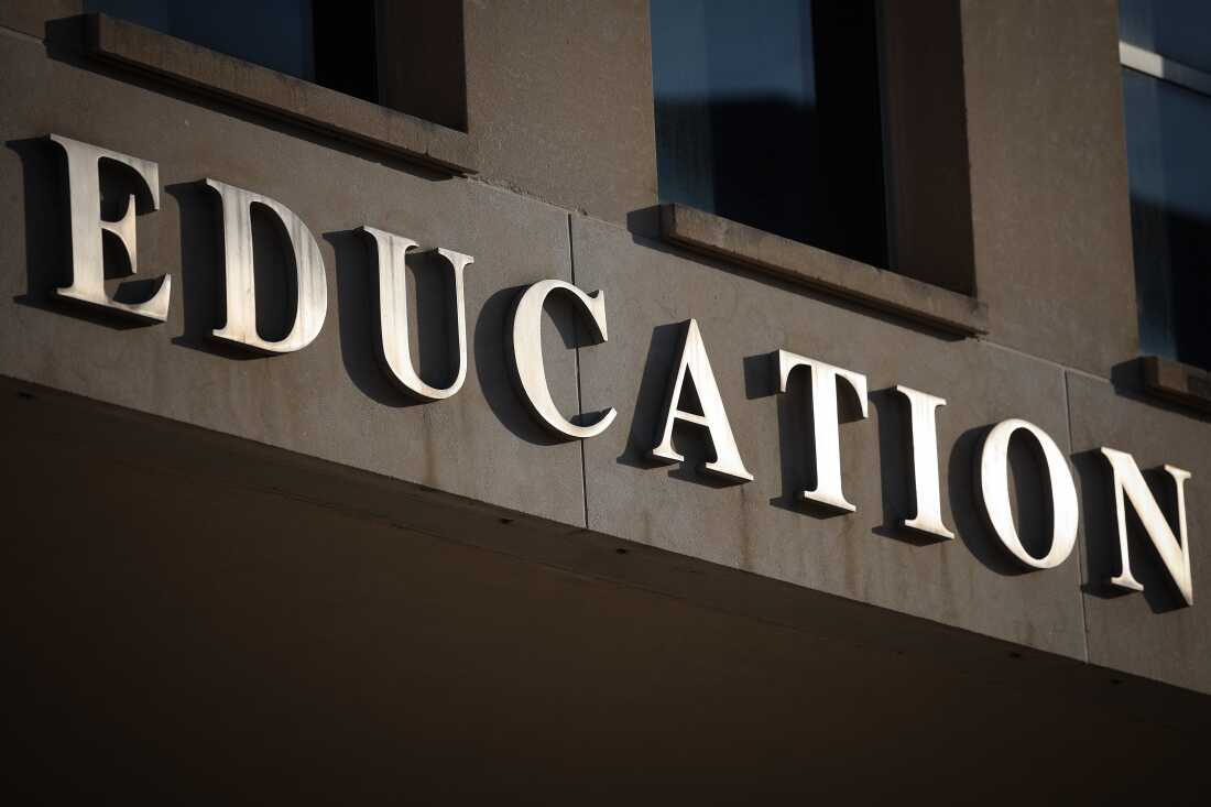 The headquarters of the U.S. Department of Education shown on March 12, after the Trump administration announced mass layoffs.