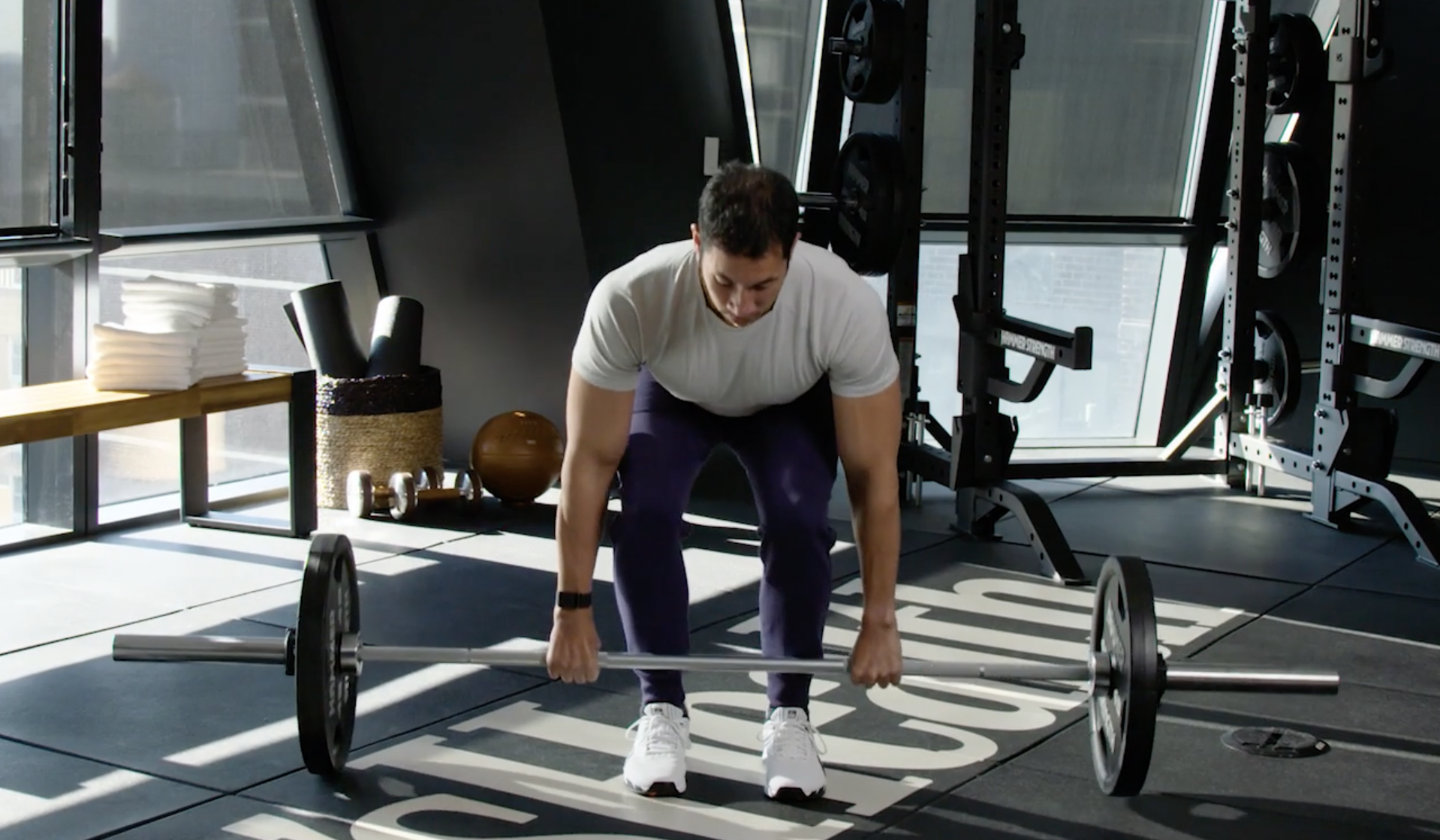 a man working out on a gym