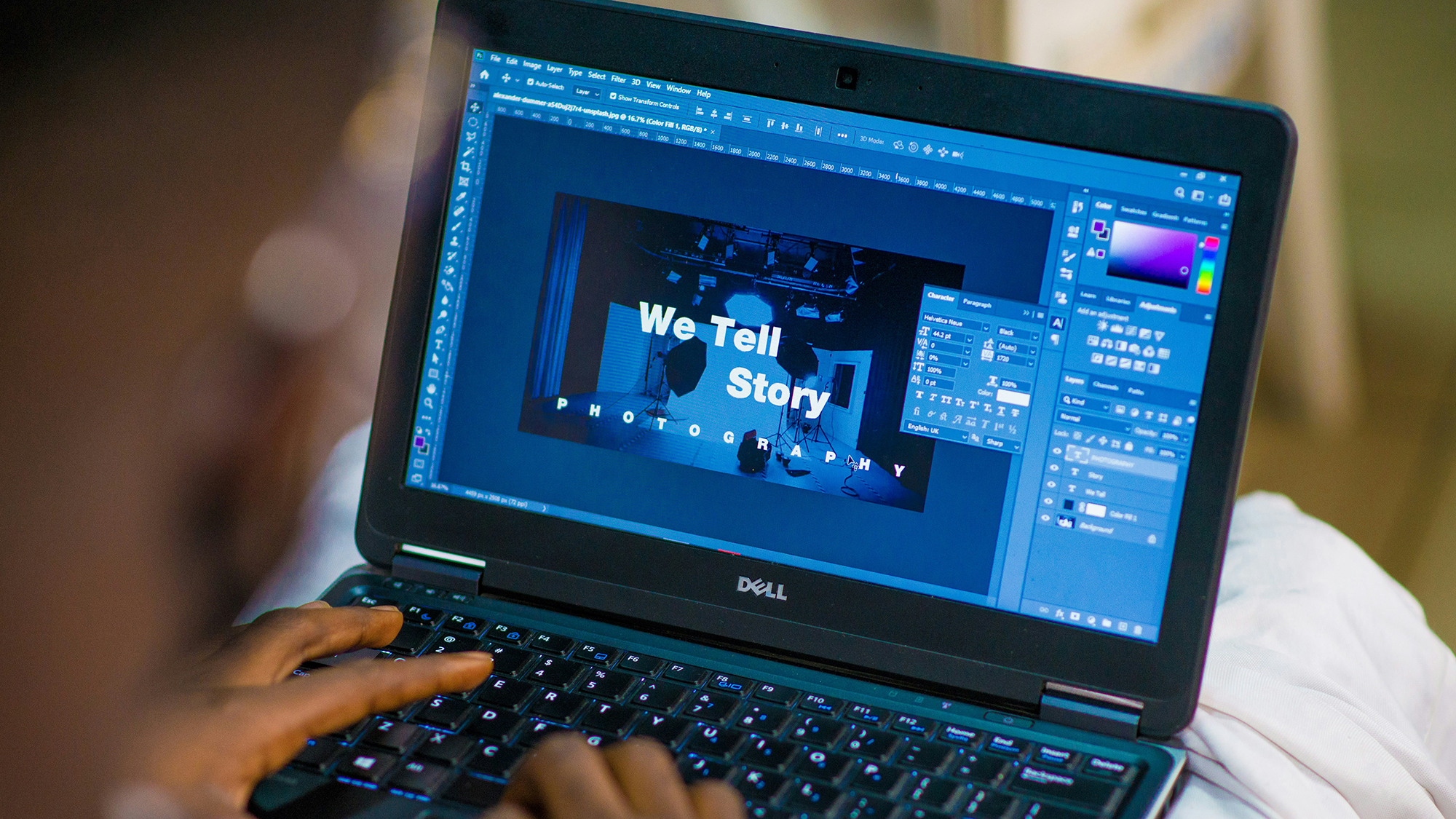 person using computer