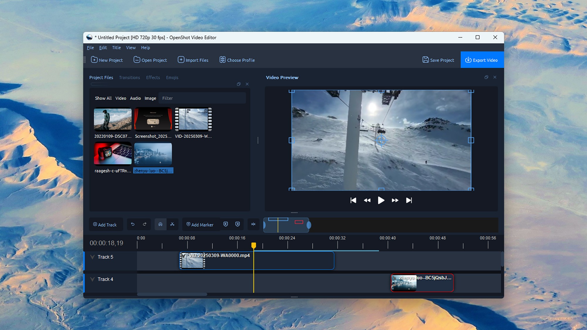 Screenshot of OpenShot
