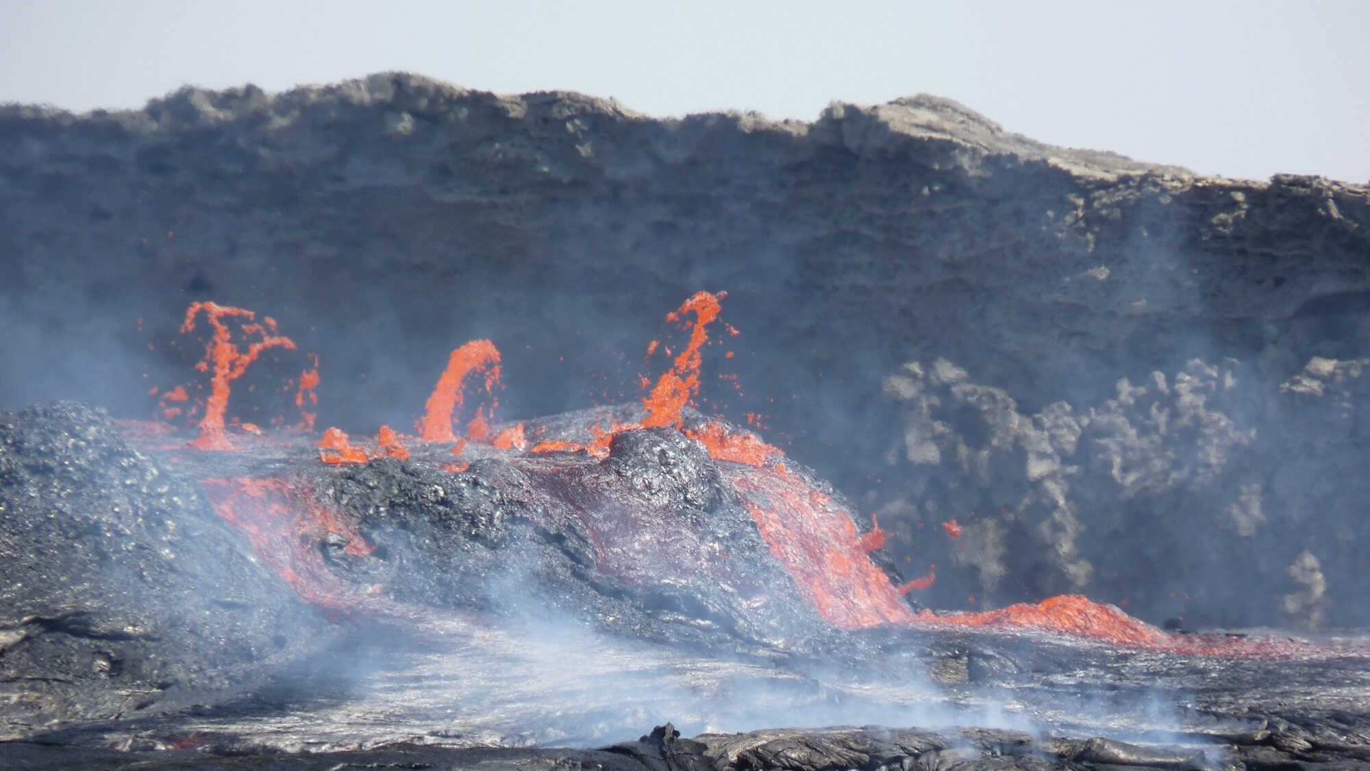 Active lava flows spilling out of the Erta Ale volcano in Afar, Ethiopia. Credit: Dr Derek Keir, University of Southampton/ University of Florence