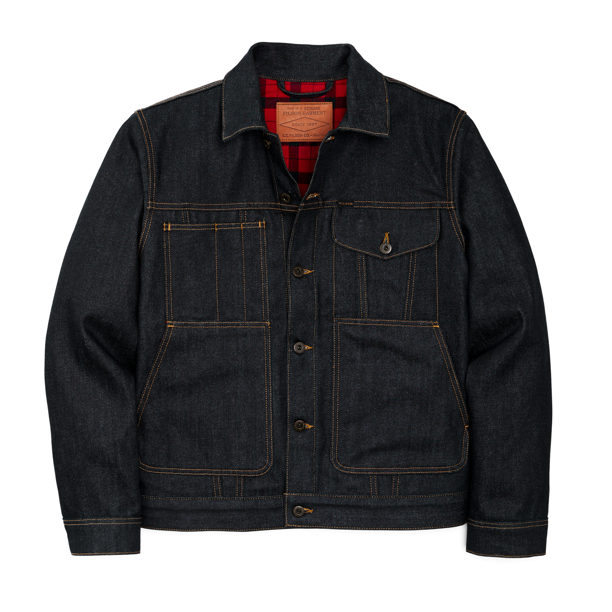 Lined Denim Short Cruiser Jacket