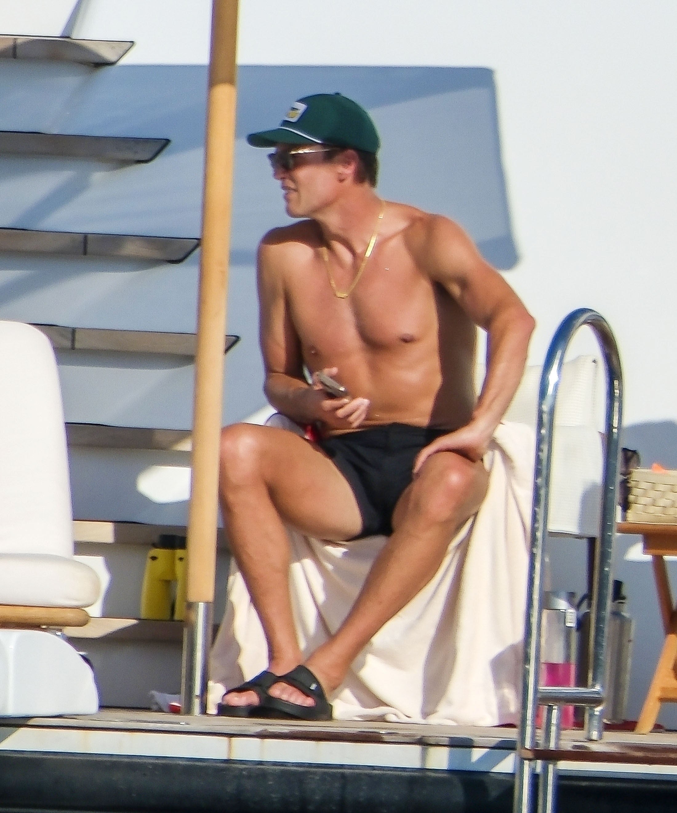 Tom Brady on a yacht in Ibiza, Spain