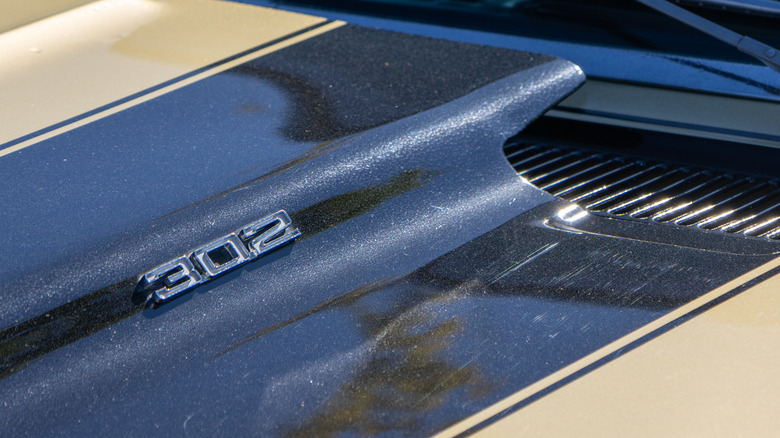 Close-up of 302 emblem on 1969 Camaro Z/28
