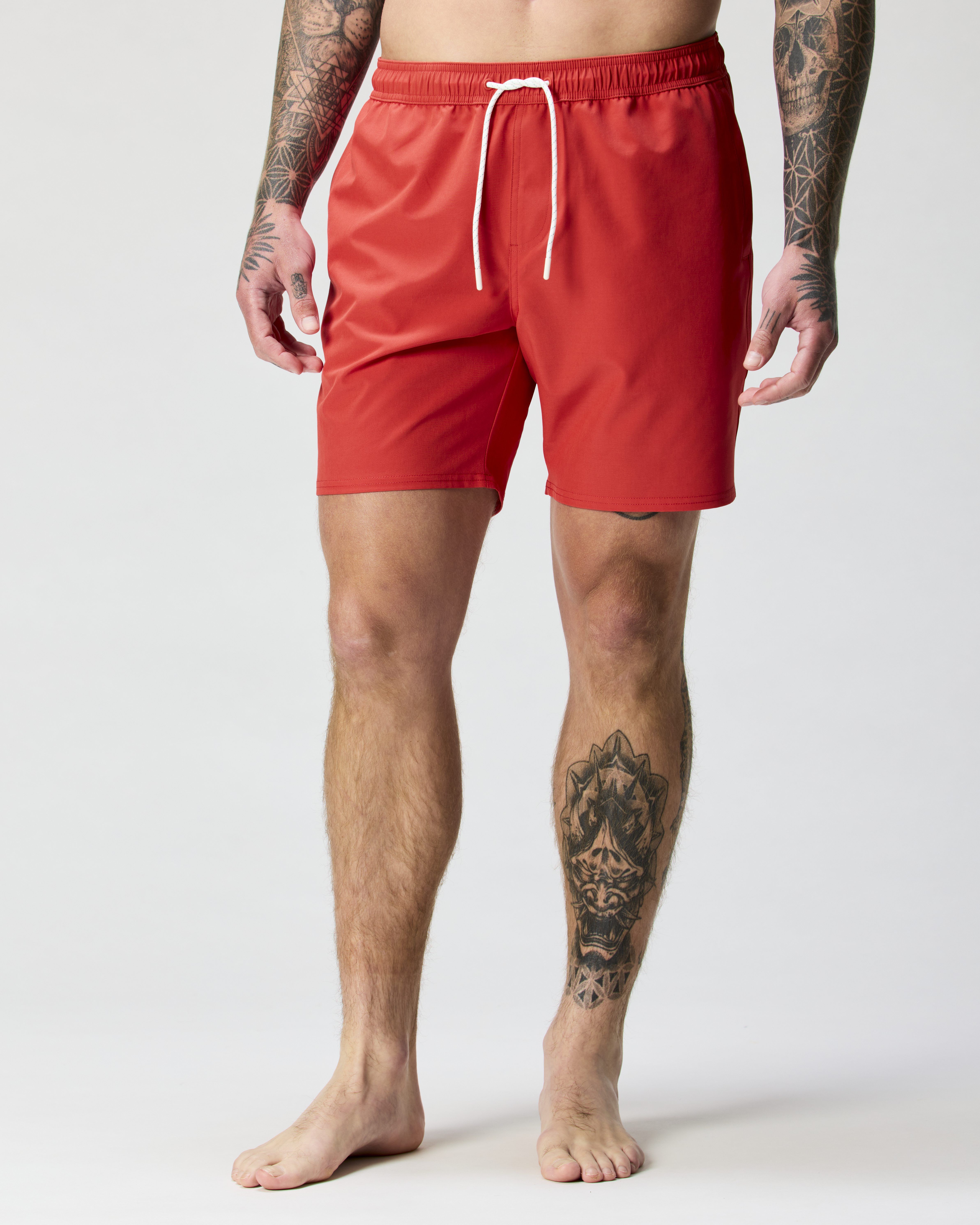 Performance Lined Swim Trunks - 7