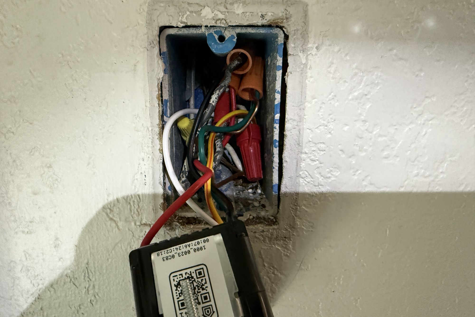14 wires stuffed into the box