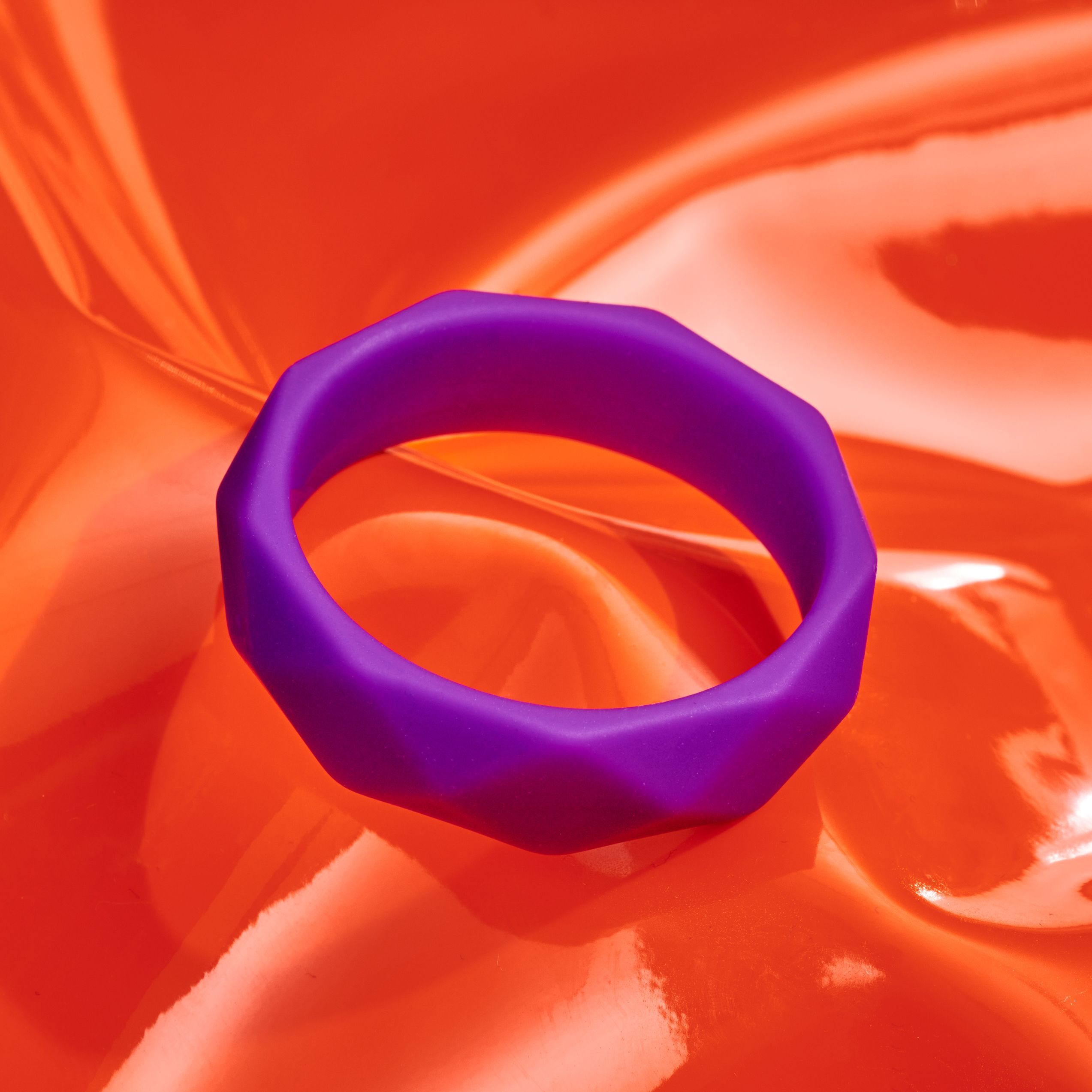 Wellness Purple Geo Silicone C-Ring Wellness Purple Geo Silicone C-Ring