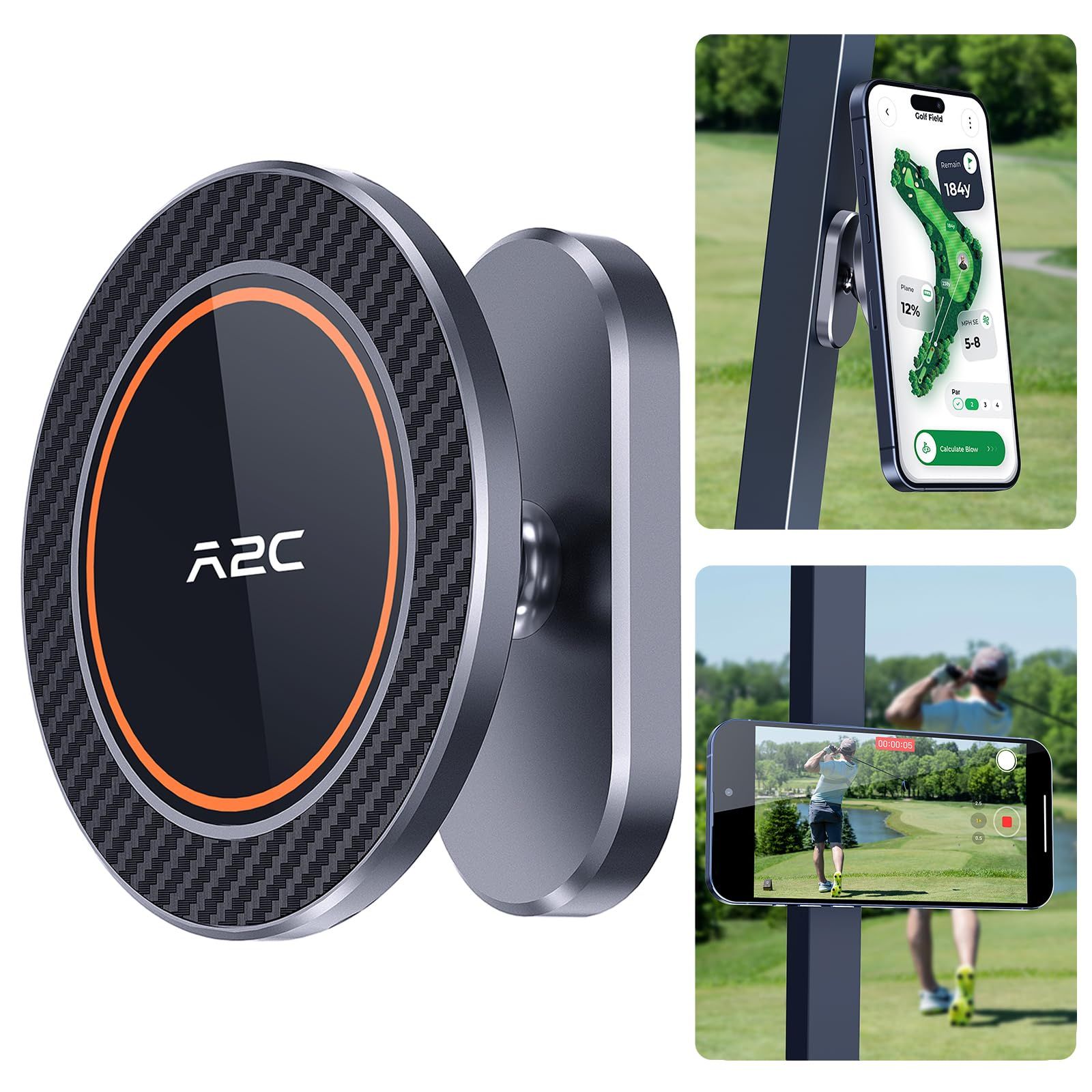 Alloy Magnetic Golf Cart Phone Holder Alloy Magnetic Golf Cart Phone Holder