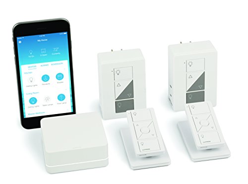 Lutron Caséta Wireless Smart Lighting Lamp Dimmer Starter Kit (Model P-BDG-PKG2P) - Best smart plug, runner-up