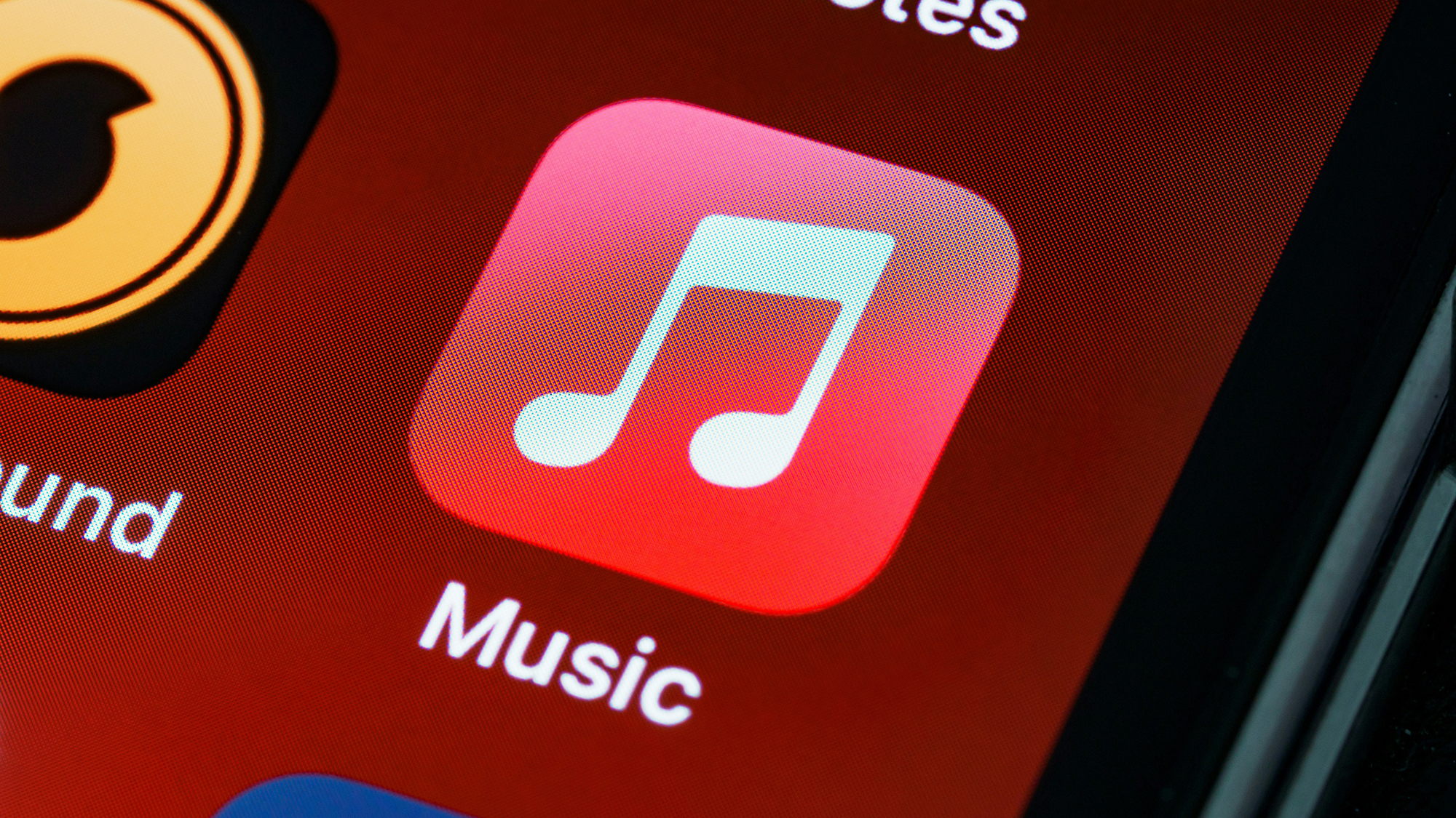 apple music logo on iphone