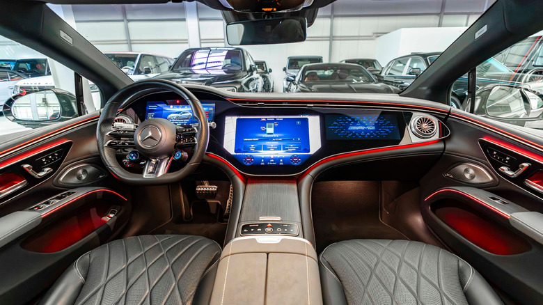 Front cabin of a Mercedes-AMG EQS