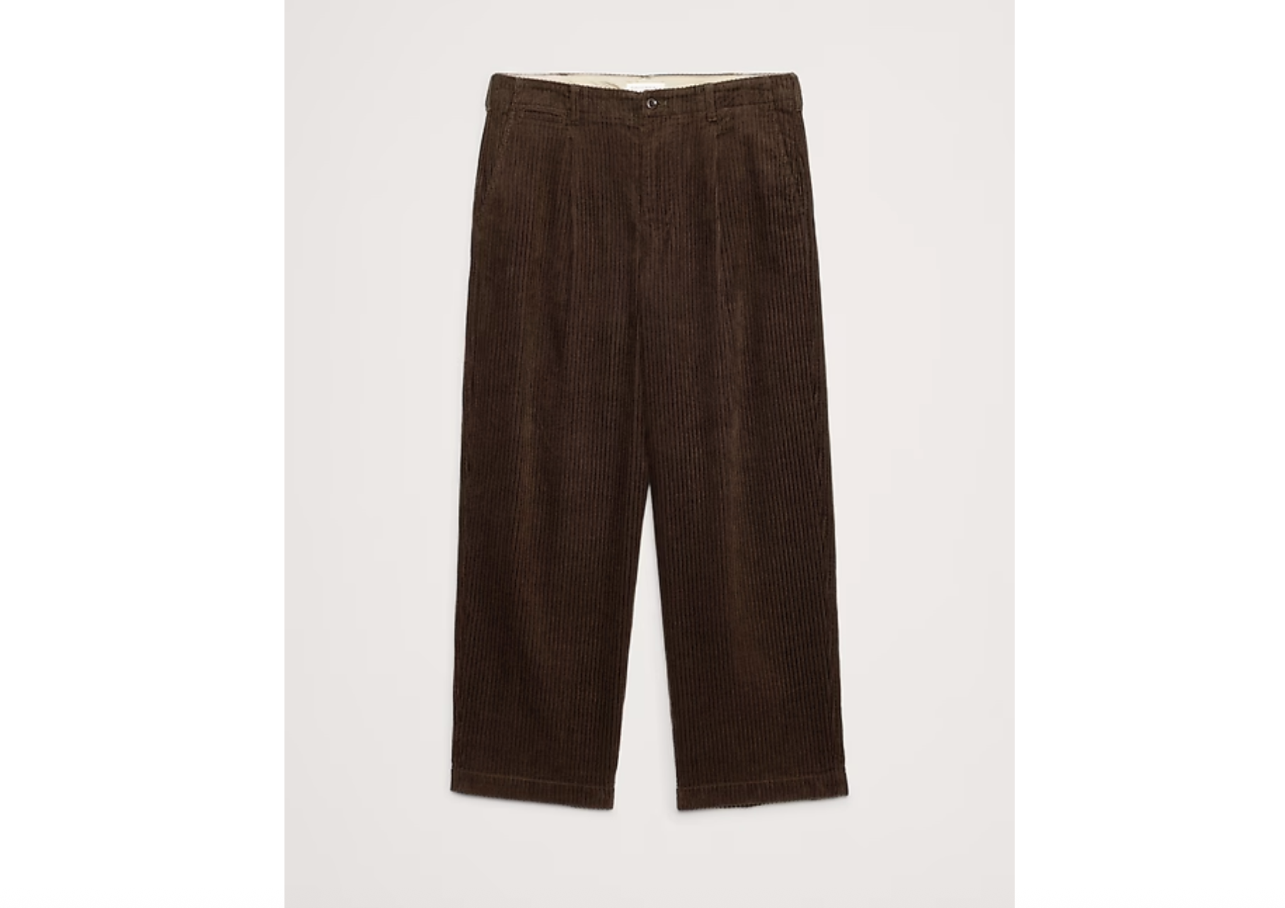 Loose Pleated Corduroy Pant