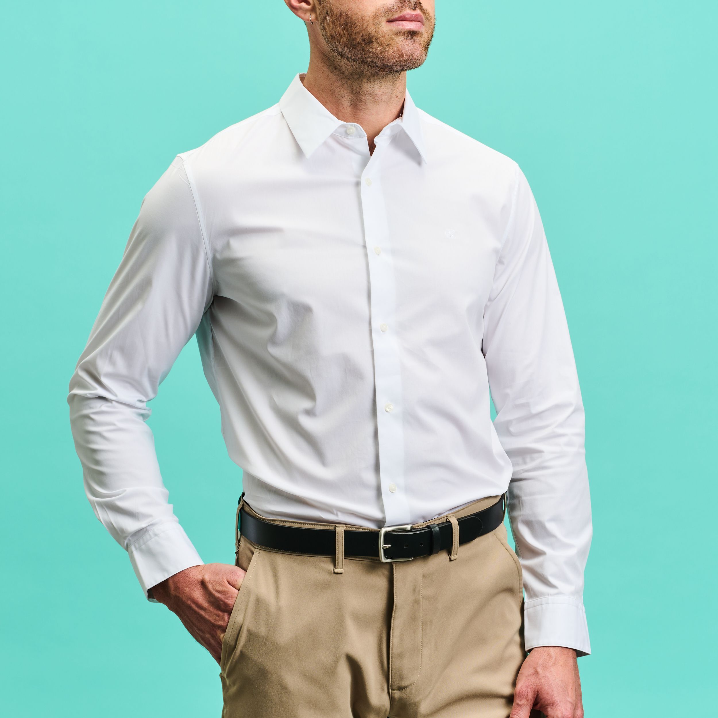 Dress Shirt Regular Fit Non Iron Stretch