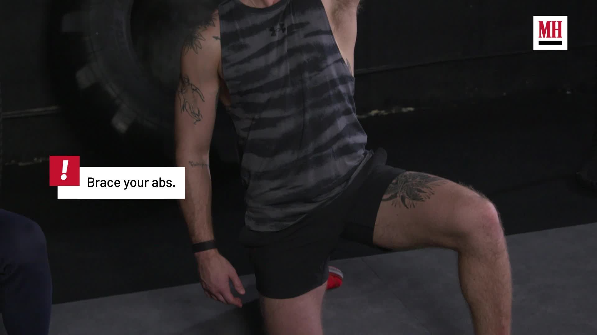 Bodybuilders abdominal muscles